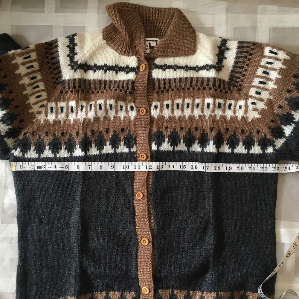 NWOT Alpaca Connection Button Up Cardigan Sweater Fair Isles. - Picture 5 of 7